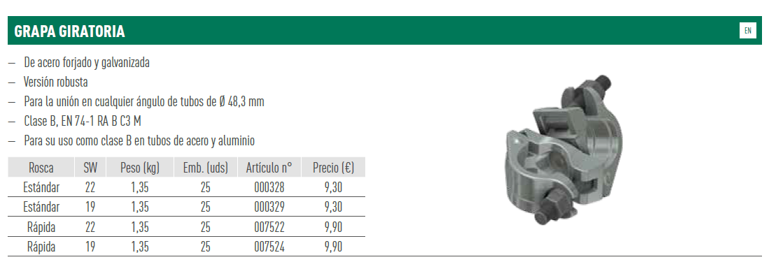 SF GRAPA GIRATORIA SW 22